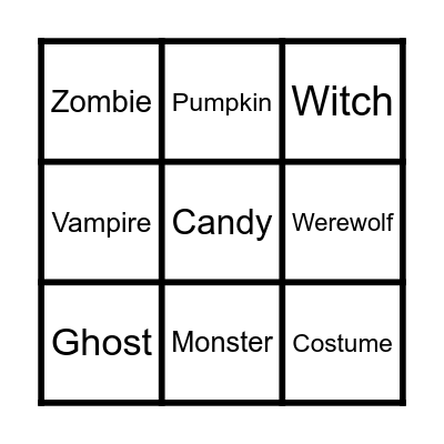 HALLOWEEN BINGO Card