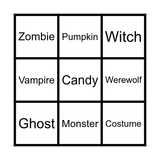 HALLOWEEN BINGO Card