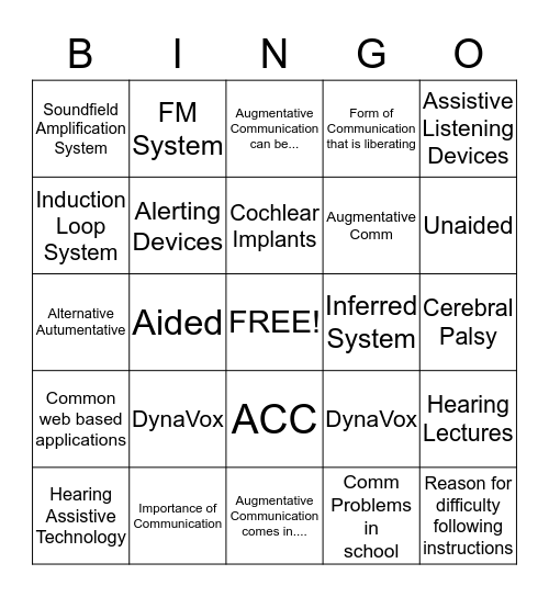 AT Chapter 6 Bingo Card