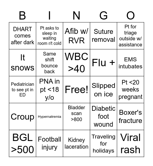 November Bingo Card