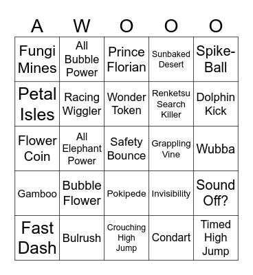 Ralfonic Wonder [Round 2] Bingo Card