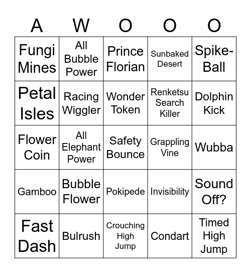 Ralfonic Wonder [Round 2] Bingo Card