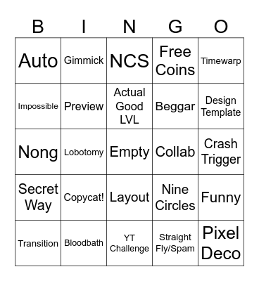 Recent Tab Bingo! Bingo Card