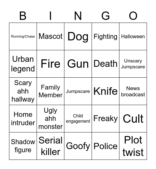 👻 Bingo Card