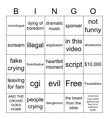 mr illegal bingo Card