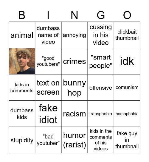 dj bingo Card