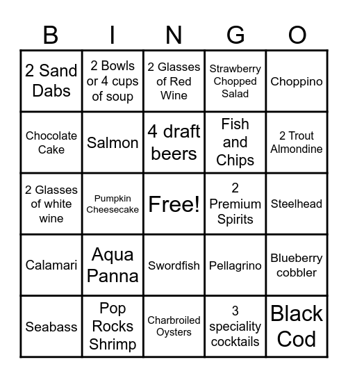 Lure Bingo Card