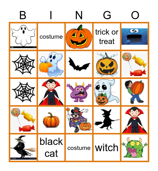 Halloween Bingo Card