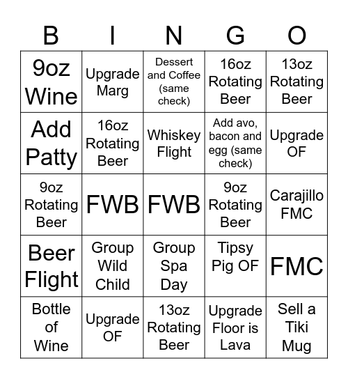 Eureka! Bingo Card