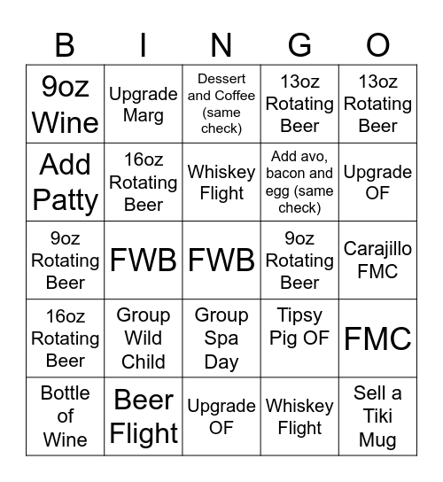 Eureka! Bingo Card