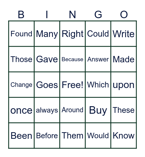 JER'MIAH'S BINGO Card
