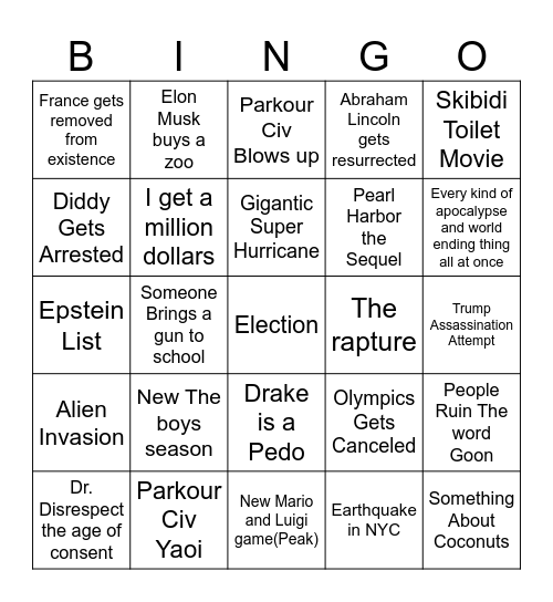 2024 Bingo Card