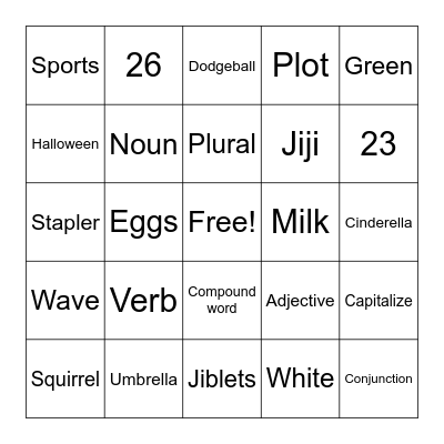 Thinking Bingo! Bingo Card