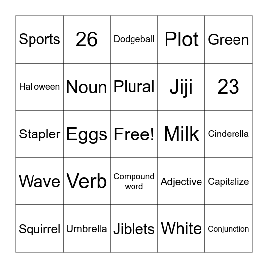 Thinking Bingo! Bingo Card