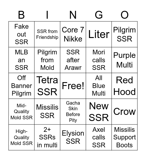 Bannerpalooza Bingo Card