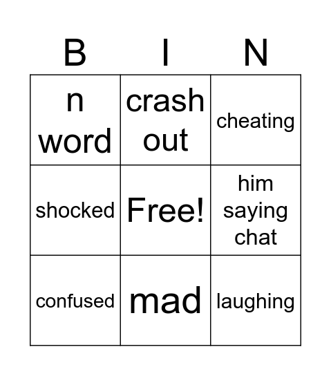 duckdee bin Bingo Card