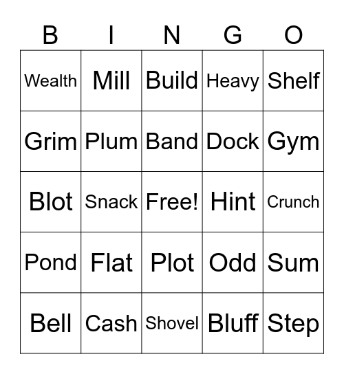 U1W1 Bingo Card