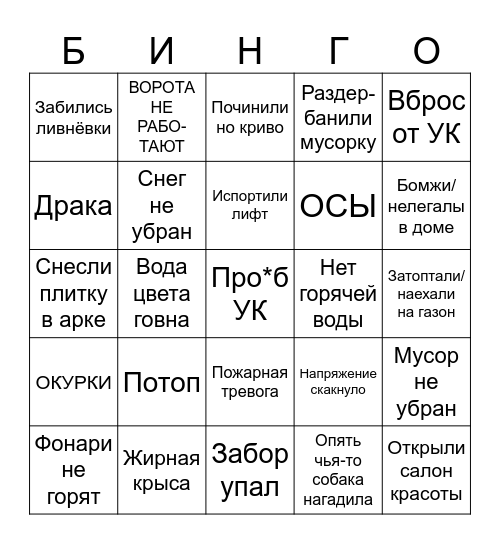 Второй квартал ежемесячное БИНГО Bingo Card