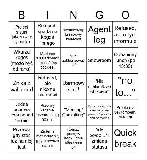 xyz Bingo Card