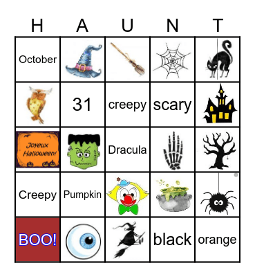 Haunted BINGO Card