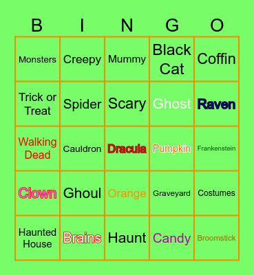 Halloween - BINGO Card