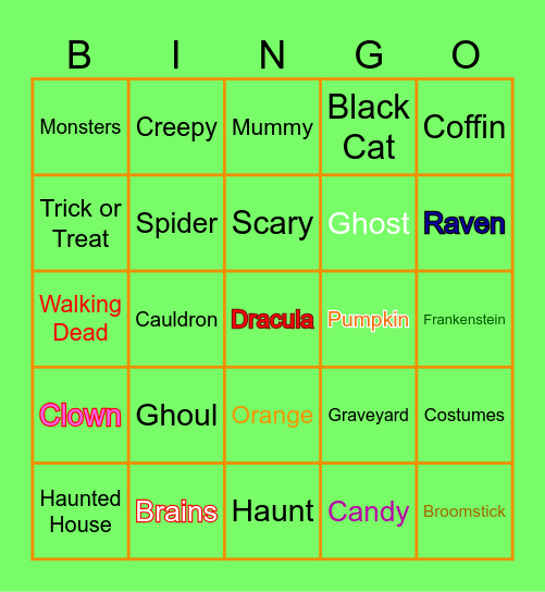 Halloween - BINGO Card