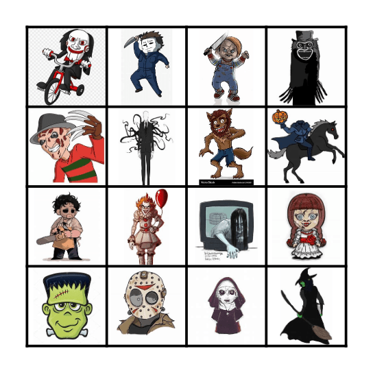 Halloween Monster Bingo Card