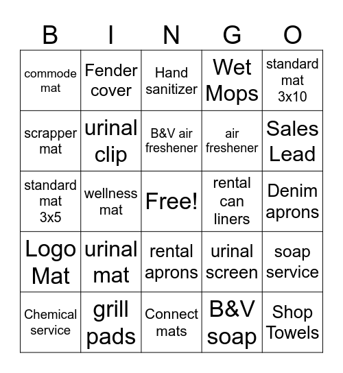 barnyard Bingo Card