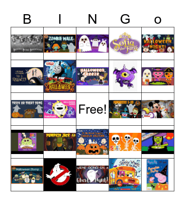 Spooky Bingo Card