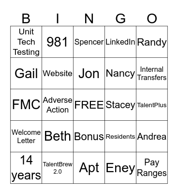 Best Bingo Ever! Bingo Card