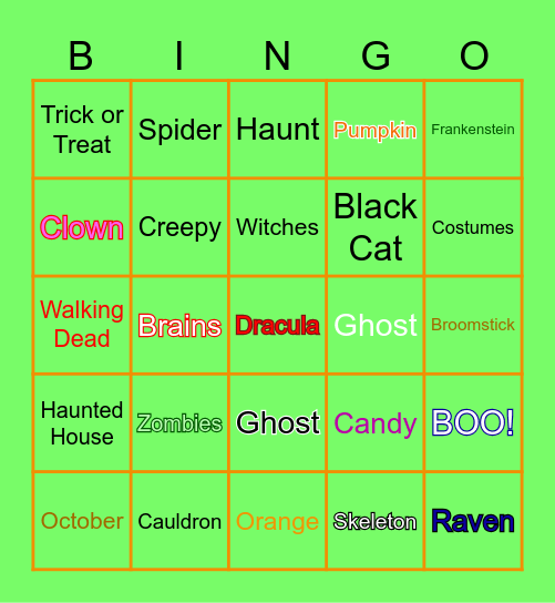 Halloween - BINGO Card