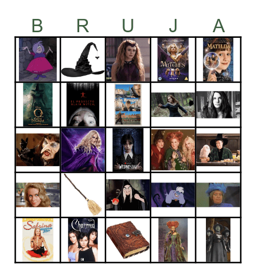 Brujas Loteria Bingo Card