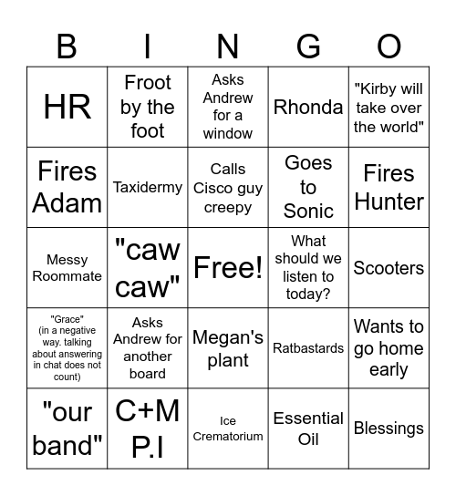 "Approved by HR bingo" by Rhonda Bingo Card