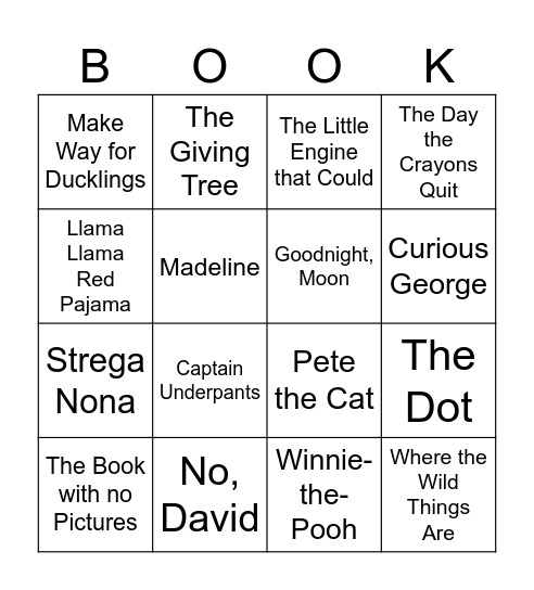 Book Bingo Card