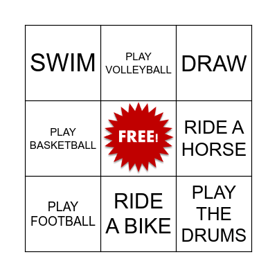 ABILITIES Bingo Card