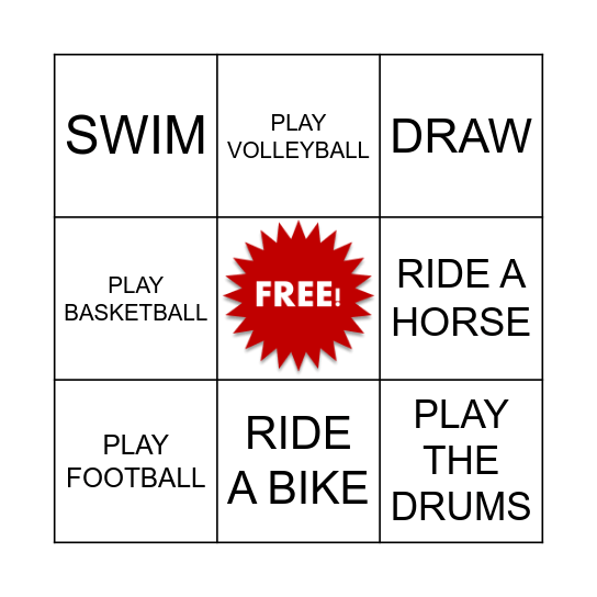 ABILITIES Bingo Card