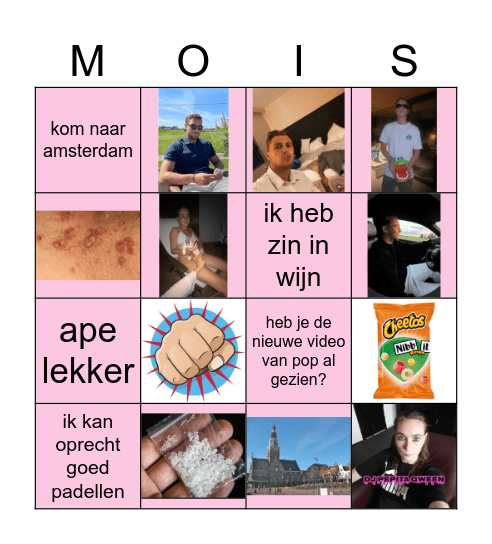 Moise 21 diner Bingo Card