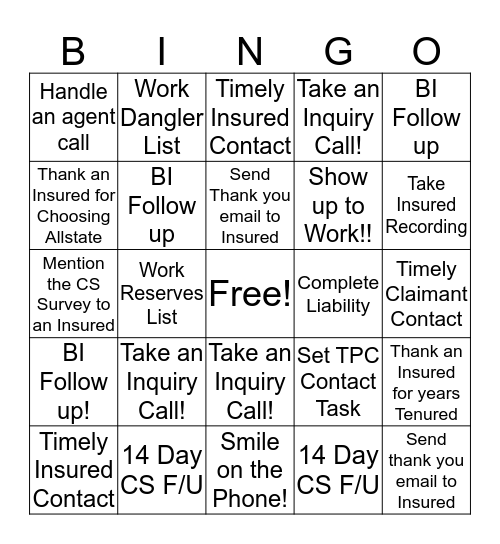 UNREP BINGO! Bingo Card