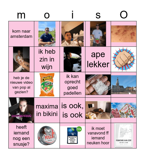 moise 21 diner Bingo Card