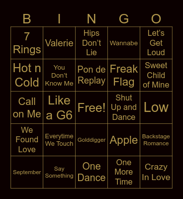 Kidkast Gala Bingo Card