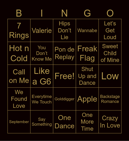 Kidkast Gala Bingo Card
