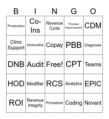RCS Week Bingo Card