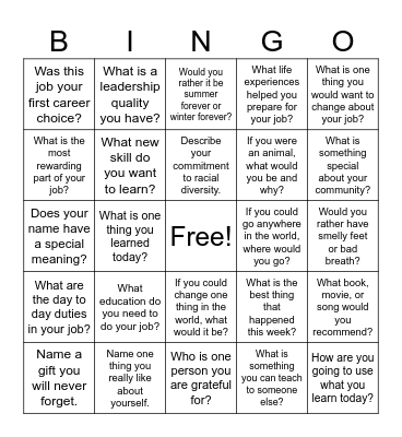 YWCA Rock County Racial Justice Conference Bingo Card