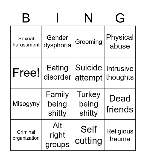 Rüzgar Lore Bingo Card