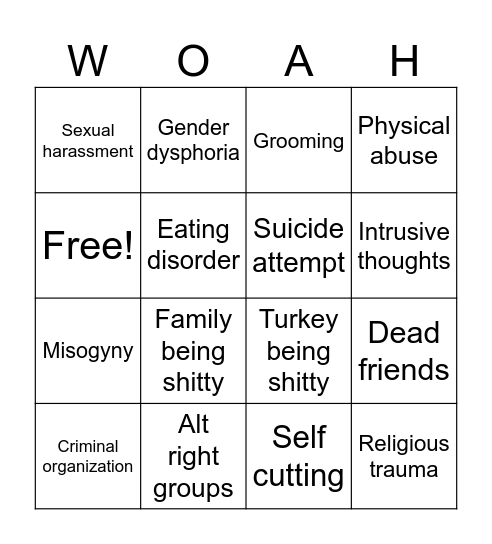 Rüzgar Lore Bingo Card