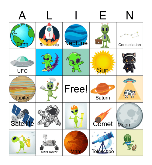 Outta This World Bingo Card