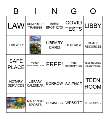 LIBRARY BINGO Card