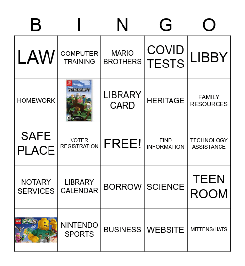 LIBRARY BINGO Card