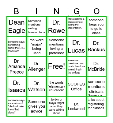 COEPD BINGO Card