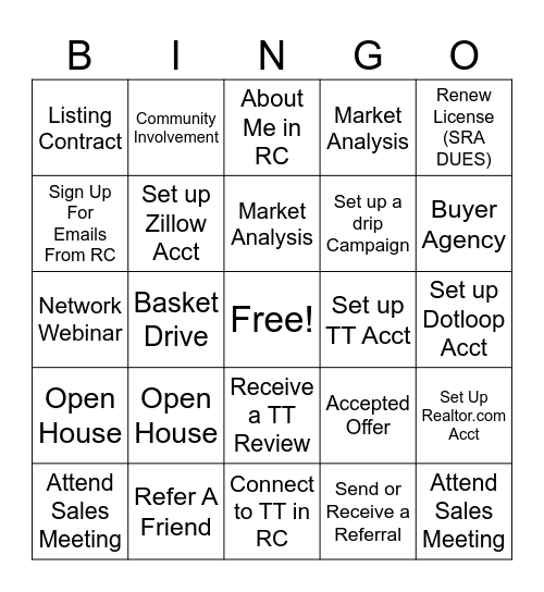 REALTOR EDITION Bingo Card